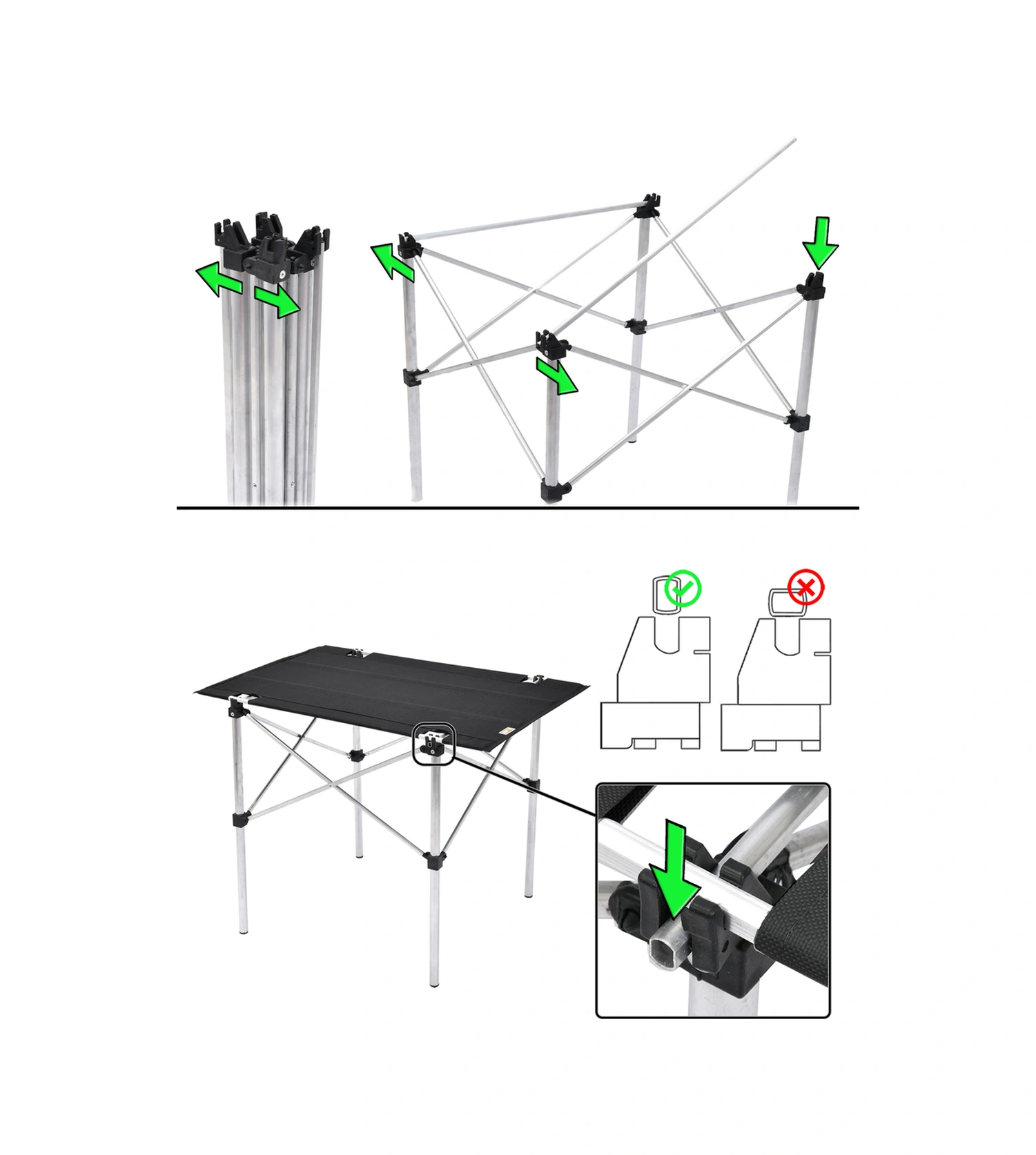 2 Adet 120 Kg Kapasiteli Katlanır Kamp Sandalyesi Ve 50x70 Kamp Masası Seti-2-as-5070-k Çok Renkli