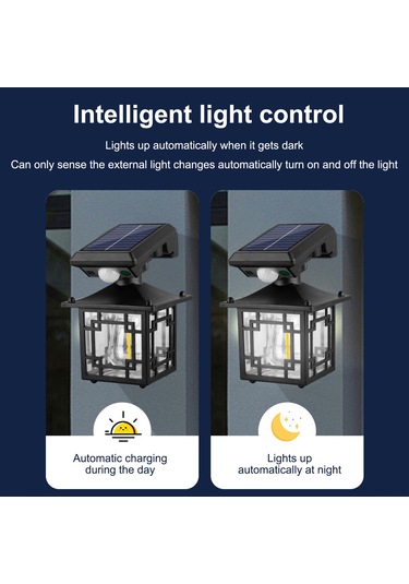 Gajeena 2'li Güneş Enerjili Duvar Lambası, Ip65 Su Geçirmez, İnsan Algılama, 300lm Isınma Işık, Bahçe Yol Aydınlatması