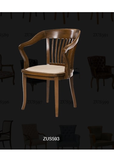 Bengimobilya Zus593 Atmaca Tam Kolçak Kayın Torna Retro Bambu Iskelet Sandalye