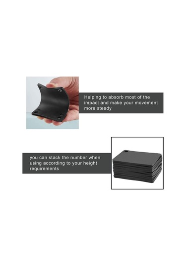 10 Adet 3 Mm Yükseltici Şok Pedleri Kaykay Şok Pedleri Yumuşak Longboard Siyah