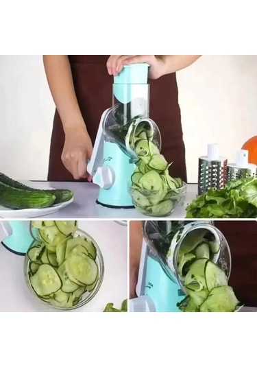 Myinkai 1 Adet Taşınabilir Manuel Sebze Kesici Dilimleme Çok Mavi