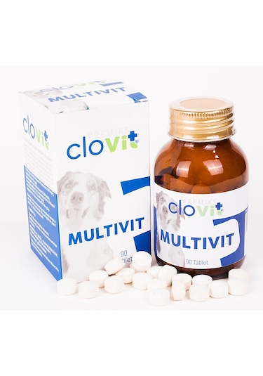 Clovit Multivit Köpekler için Multi Vitamin Aminoasit Takviyesi 90 Tablet