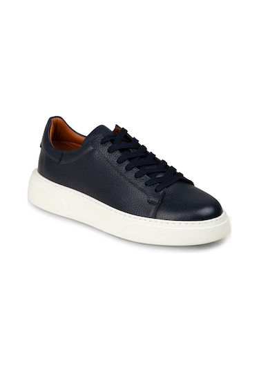 Deery Erkek Hakiki Deri Lacivert Sneaker Ayakkabı - 04651mlcve01