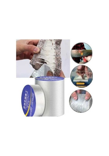 Novahub 10m Su Geçirmez Bant, Çatı Sızdırmazlık, Yüksek Sıcaklık Dayanımı, Boru Ve Duvar Kaçakları İçin Süper Yapışkanlı Bandı, 5cm X 10m/