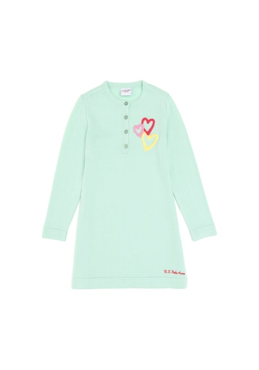 U.s. Polo Assn. Kız Çocuk Su Yeşili Elbise Triko 50297180-vr048 Su Yesılı Su Yeşili