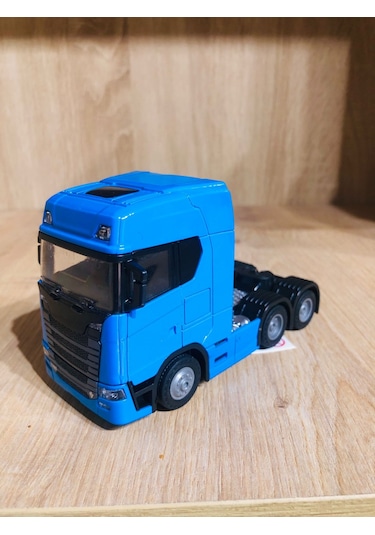 Sesli Işıklı Ölçekli 1/43 Dorsesiz Tır Kafası Açılabilir Kupalı Mavi