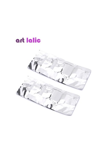 100 Adet Tırnak Sanat Kaldırma Alüminyum Folyo Akrilik Jel Cila Temizleme Sarar Manikür Aracı Kapalı Islatın