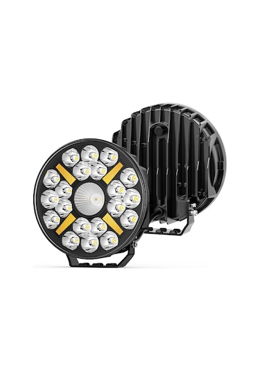 Kamyon Tır 9 İnç Sis Farı Tepe Ve Tampon Lambası 100 W Projektör Lamba Gündüz Led Drl Sarı Ve Beyaz