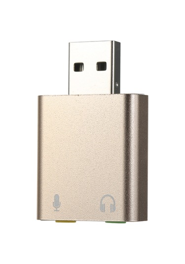 Padalink Usb Dışarıdaki Ses Kartı - 3.5mm Kulaklık Ve Mikrofon Dönüştürücü, Sürücü Gerektirmeyen, Bilgisayar Ve Dizüstü İçin, Altın Renk