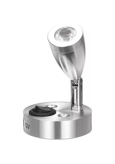 Karavan & Tekne Döner Tip Led Okuma Lambası 12v - Gri