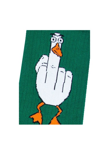 Kingkit Kaz Desenli Ve Baskılı Eğlenceli Yüksek Çoraplar 1 Çift 232459419 Yeşil