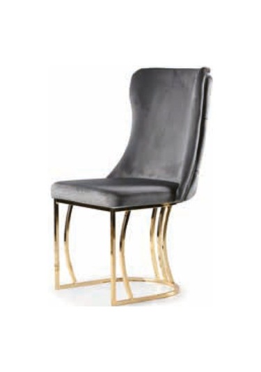 Bera Luna Ayak Gamze Sandalye Gri