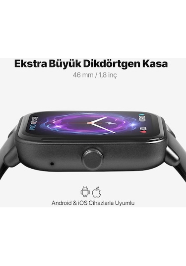 Ttec Tempus 46 Mm Tft Ekranlı Dikdörtgen Kasa Akıllı Saat (Distribütör Garantili)