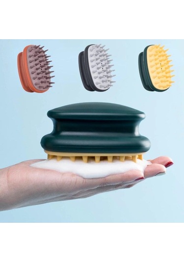 Siyah Silikon Kafa Derisi Masaj Tarak Saç Yıkama Tarak Şampuan Banyo Spa Relax Duş Fırçası Yorgunluğu Gidermek Kafa Masaj Aracı