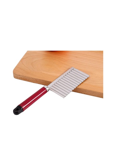 Patates Dalgalı Kenarlı Bıçak Çok İşlevli Paslanmaz Çelik Meyve Kesme Pişirme Aleti Gümüş