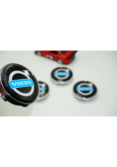 Volvo Jant Göbeği Kapak Seti 60mm Mavi Gümüş Renk