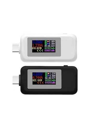 Butuglobal Kws-1902c Renk Tipi C Usb Akım Gerilim Monitör Güç Ölçer Siyah