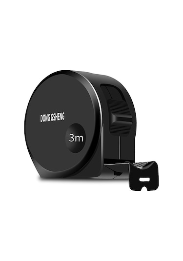 Dong Gsheng Yüksek Hassasiyetli Ev Kullanımı Çelik Yardımcı Terazi Kalınlaştırılmış Ölçüm Bandı, Model: Siyah Altın Buzlu 3m X 16mm