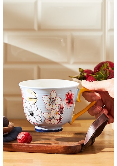 Emsan Jasmine New Bone Kupa 435 ml Mavi