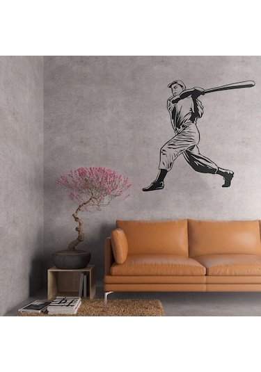 Beyzbolcu Folyo Sticker 40cm Uzunluk Karışık Renkli