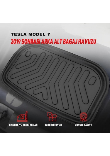Tesla Model Y 2019 Sonrası Uyumlu Arka Alt Bagaj Havuzu