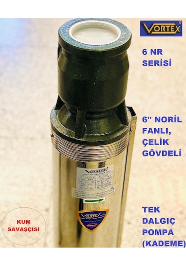 6 Nr 18-23 25 Hp Motora Paslanmaz Çelik Gövdeli Norly Fanlı Kum Savaşcısı 6" Dalgıç Pompa Kademesi
