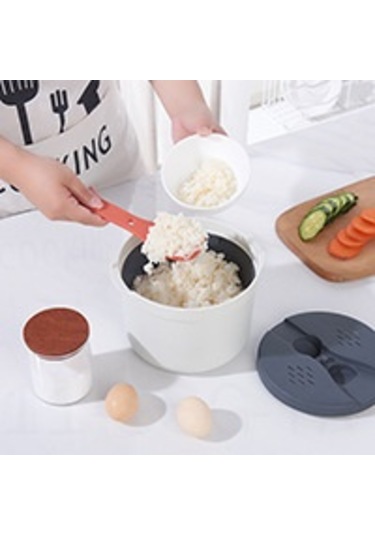 Springsun Ofis İçin 2l Kapasiteli Çift Katlı Mikrodalga Fırınlı Pilav Makinesi, Yemek Isıtıcı, Sebil Sporu Dahil Görkemeş Turuncu