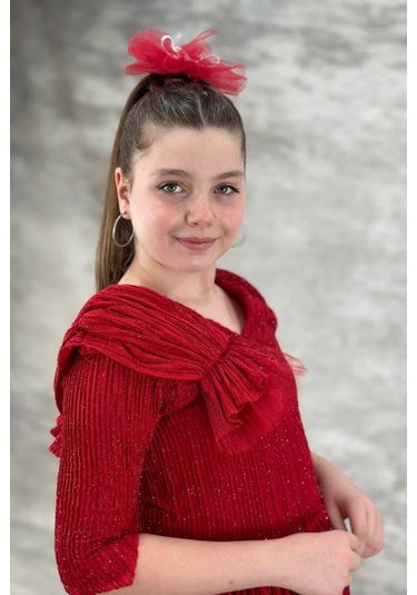 Işıltılı Araboy Kız Çocuk Abiye Elbise 001