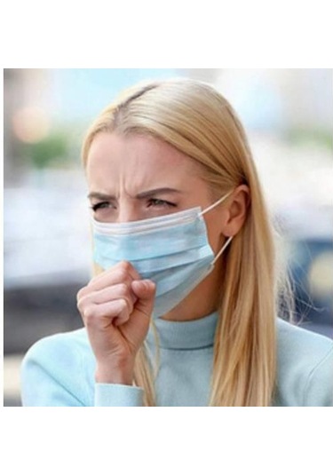 Ultrasonic 50 Adet Sağlıklı Yüz Maskesi Cerrahi Maske-3 Katlı