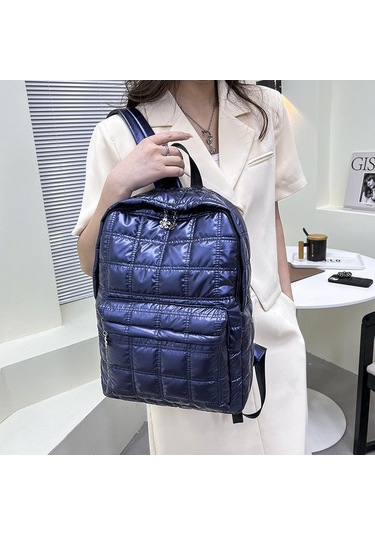 Siyah Yogodlns Kış Uzay Pamuk Sırt Çantası Kadın Büyük Kapasiteli İçin Su Geçirmez Naylon Sırt Çantası Siyah