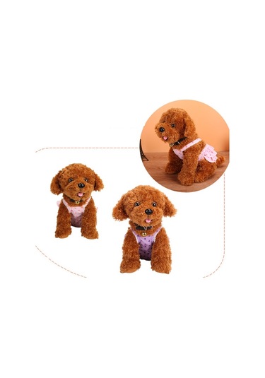 Pet Köpek Polka Dot Etek Ve Önlük Fizyolojik Pantolon Için Adet Fizyolojik Pantolon, Boyut: L Pembe