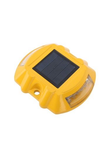 Yaozixa Gümüş Alüminyum Güneş Enerjili Yol Tıklama Lambası, Ip68 Su Geçirmez, 800m Görünürlük, Otomatik Aydınlatma, 12 Led Işık Kaynağı