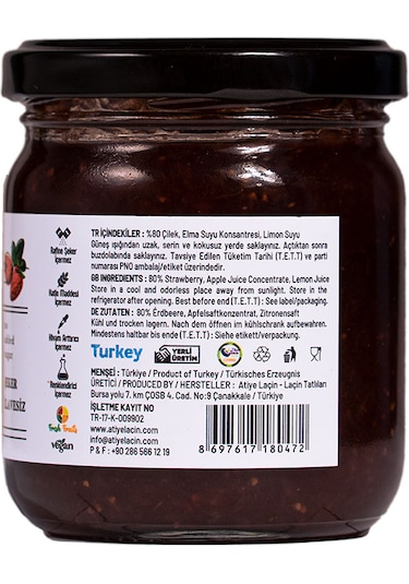 Atiye Laçin Çilek Marmelatı 220 G