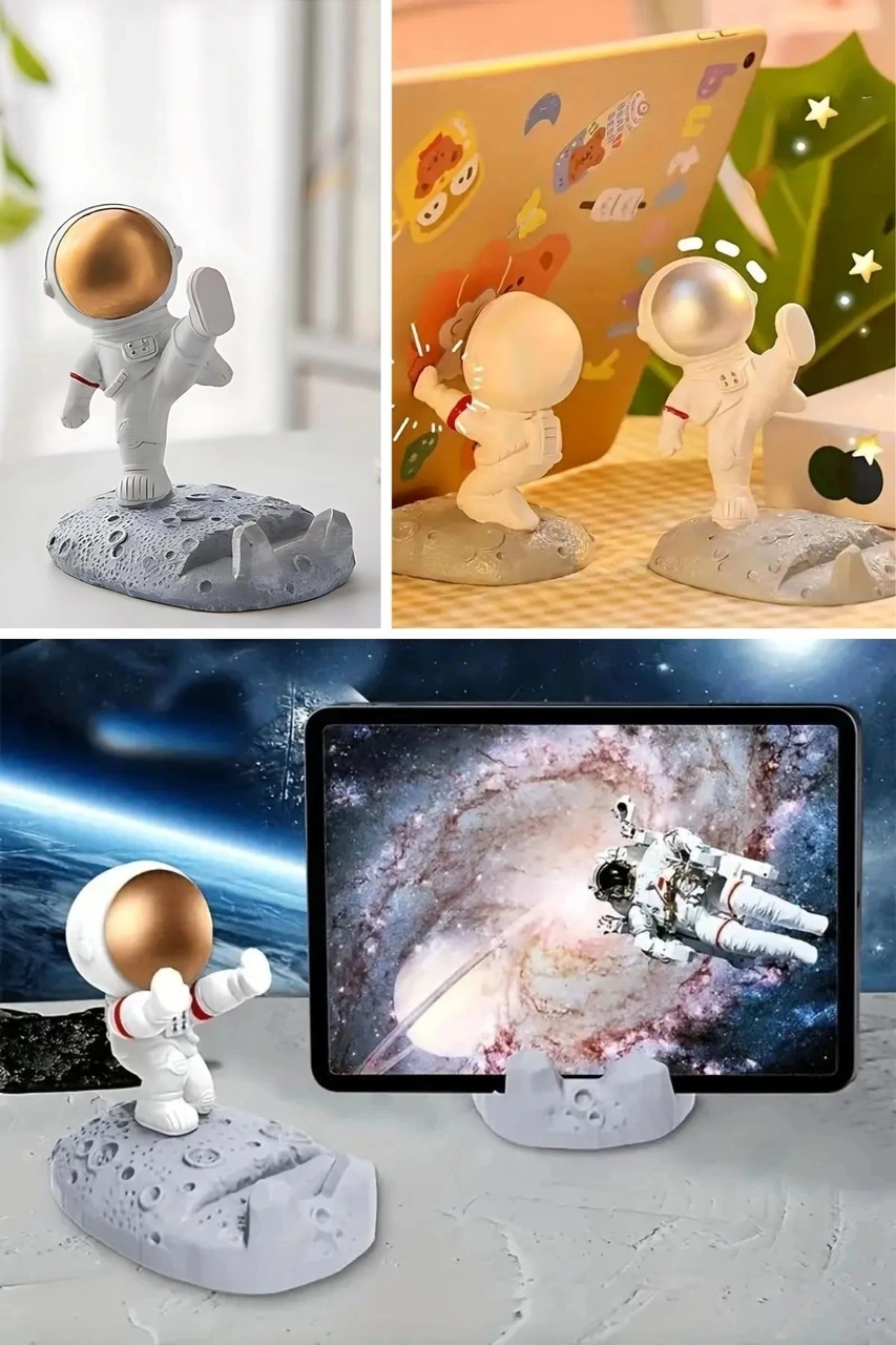İpek Yıldızı Mini Astronot Model Telefon Ve Tablet Tutucu Standı