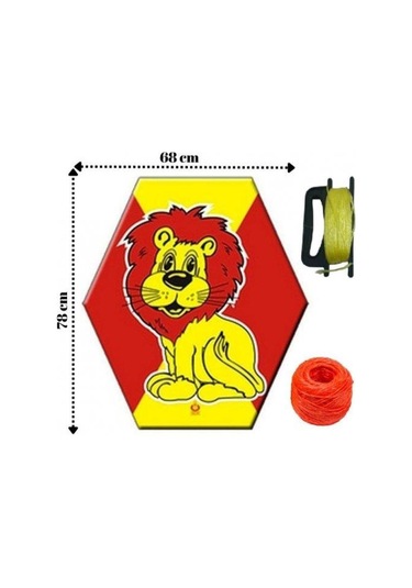 Altıgen Uçurtma Aslan Modeli 50mt Ipli