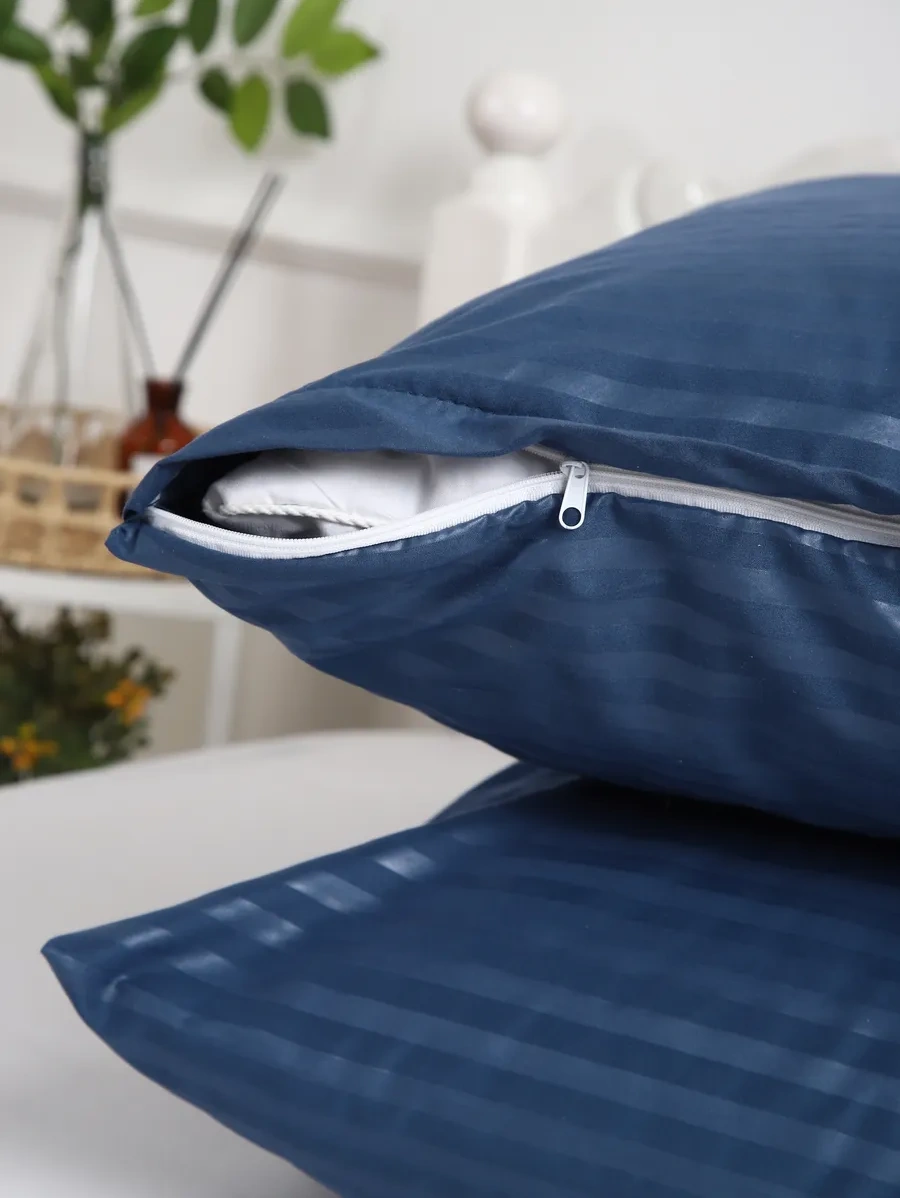 Inteteks Yastık Kılıfları 50x70 2 Adet Fermuarlı Polyzaten Çizgili 250131547 Pamuk