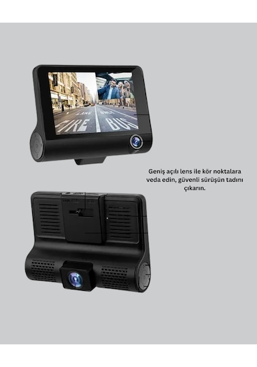 170 Geniş Açılı Araç Kamerası - 4.0' Ips Ekranlı Full Hd Dvr