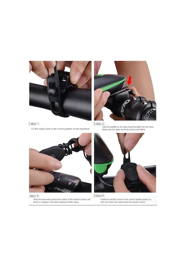 Forte GT 250 Lümen Bisiklet Ön Farı 2 İn 1 Korna 140 db Xbyc 6163 Siyah