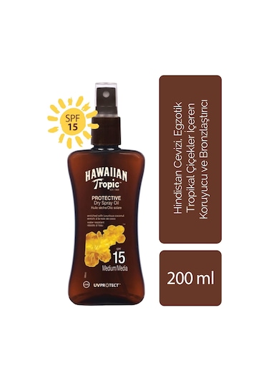 Hawaııan Tropıc Koruyucu Ve Bronzlaştırıcı Yağ Spf 15