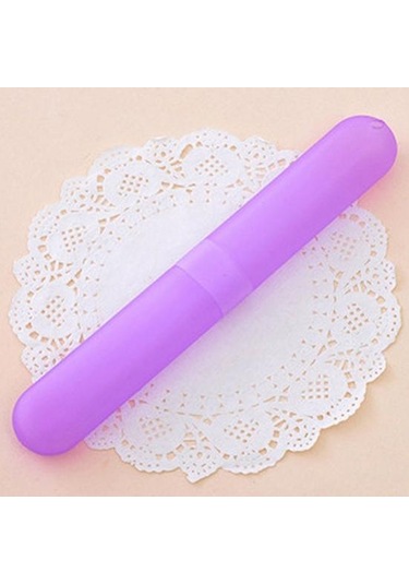 Beyaz Taşınabilir Seyahat Yürüyüş Kamp Diş Fırçası Tutucu Kılıf Tüp Koruyucu Kapak Kutusu Beyaz