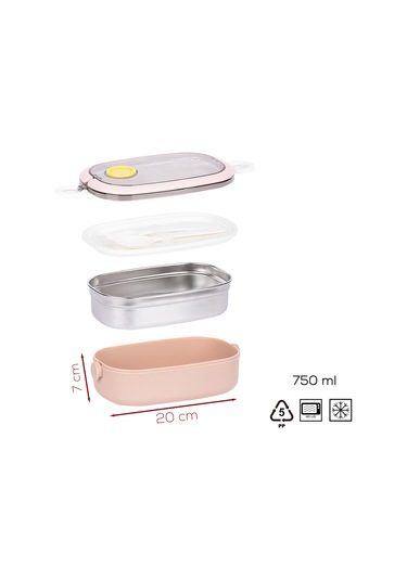 Posima 3114 Stainless Steel Vakumlu Lunch Box Sefer Tası  Pembe