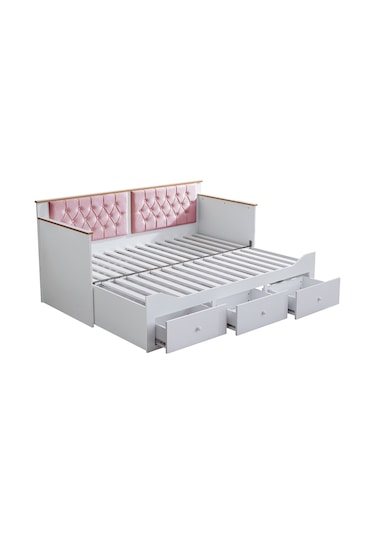 Alaçatı Divan Çekmeceli Açılır Çift Kişilik Karyola+ Soft Yatak