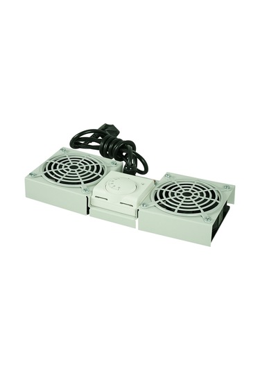 Canovate 2Li Rack Kabinet Fan Modülü Termostatlı Duvar Tipi Gri