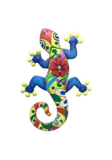 Lijinxu Metal Asın Gecko Duvar Dekoru Kertenkele Ev Bahçe