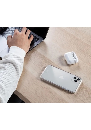 Unıq  Airpods Uyumlu Pro 2 İçin Kılıf Glase Tpu Kılıf Karabinalı 147855444 Beyaz