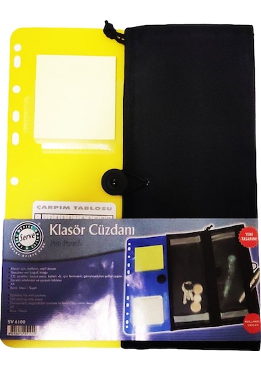 Serve Sv6100 Sarı Klasör Cüzdanı Çok Renkli