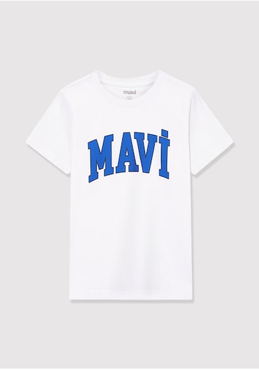 Mavi - Mavi Logo Baskılı Beyaz Tişört 6610030-620 Beyaz