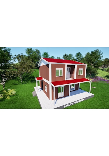 Ballife Prefabrik 130 M2 Standart Dubleks Prefabrik Konut