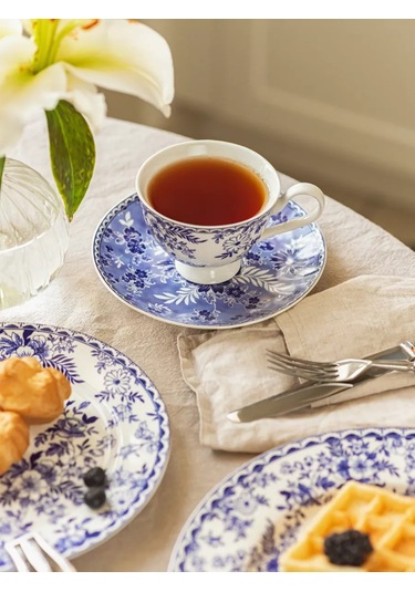 Roomi Seramik Çay Takımı 190 Ml Vintage, Kupa Ve Tabağı Seti 196192564 Beyaz