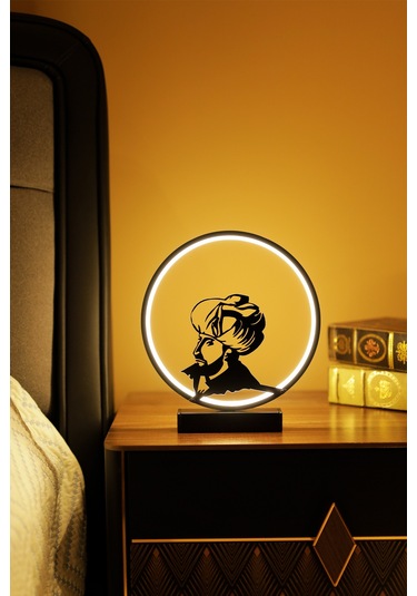 Fatih Sultan Mehmet Silüetli Metal Led Masa Lambası Tarihi Figürlü Dekoratif Gece Lambası Fatıhsultanmehmet